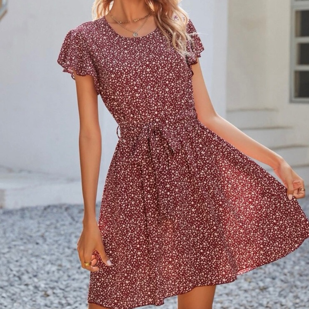 SHEIN belted dress